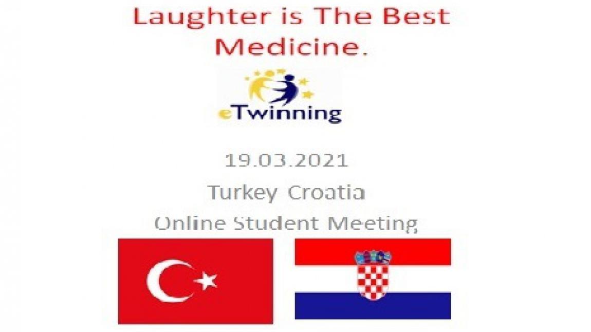 Laughter is The Best Medicine isimli eTwinning projemizin ikinci çevrimiçi öğrenci toplantısını gerçekleştirdik.